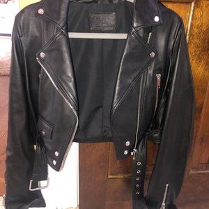 LF cropped leather jacket